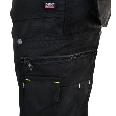 Darbo kelnės Pesso Canvas HI-VIS, juodos - Image 3