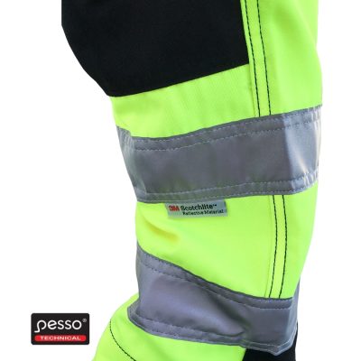 Darbo kelnės Pesso Canvas HI-VIS, juodos - Image 4