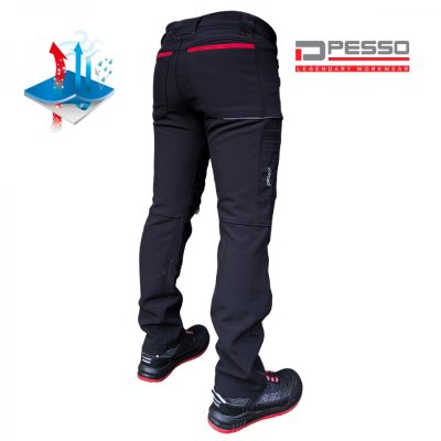 Alternative view of Softshell kelnės Pesso NEBRASKA, juodos